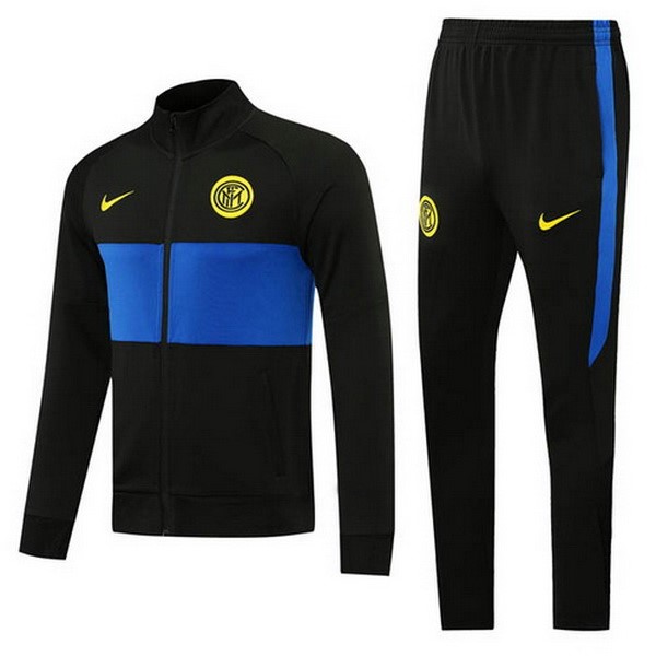 Survetement Football Inter Milan 2020-21 Noir Bleu Jaune